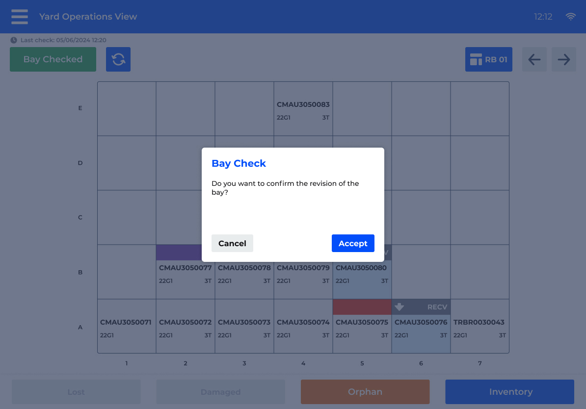 A6. Yard view_Dialog Bay Check A6. Yard view_Dialog Bay Check